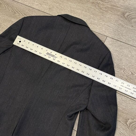 Hugo Boss The Jam75 Flat Front Charcoal Grey Suit Trim Mens 38 R - Picture 10 of 11